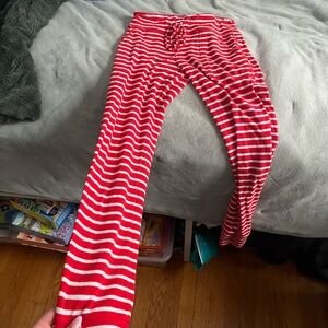 Aerie Red and White PJ Lounge Pants Size Medium
